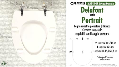 COPRIWATER per wc PORTRAIT. DELAFONT. Ricambio DEDICATO. Legno rivestito