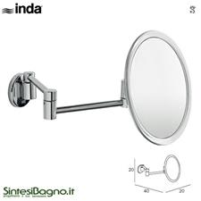 Specchio ingranditore da parete. Accessori bagno INDA serie HOTELLERIE