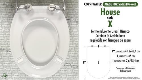 WC-Seat MADE for wc X HOUSE model. PLUS Quality. Duroplast