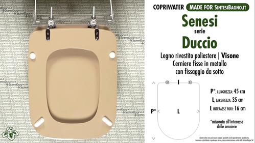 WC-Seat MADE for wc DUCCIO/SENESI Model. MINK. Type DEDICATED