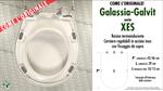 Abattant wc XES GALASSIA-GALVIT modèle. Type “COMME L’ORIGINAL”. Duroplast