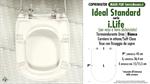 COPRIWATER per wc I.LIFE. IDEAL STANDARD. SOFT CLOSE. Ricambio DEDICATO