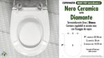 COPRIWATER per wc DIAMANTE. NERO CERAMICA. Ricambio DEDICATO. Duroplast