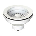 Piletta Ø114 per lavello con foro Ø90. Hybrid. Bianco. D550-WH