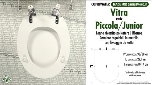 WC-Seat MADE for wc PICCOLA/JUNIOR VITRA Model. Type DEDICATED. Wood Covered