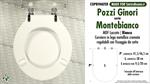 COPRIWATER per wc MONTEBIANCO. POZZI GINORI. Ricambio COMPATIBILE. MDF laccato