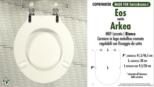 Abattant wc MADE pour ARKEA EOS modèle. Type COMPATIBILE. MDF laqué