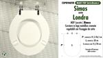 COPRIWATER per wc LONDRA. SIMAS. Ricambio COMPATIBILE. MDF laccato