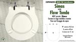 COPRIWATER per wc FLOW TONDA. SIMAS. Ricambio DEDICATO. MDF laccato