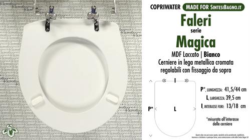 COPRIWATER per wc MAGICA. FALERI. Ricambio DEDICATO. MDF laccato