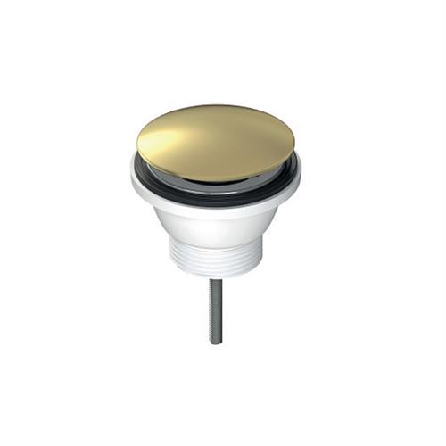 Piletta lavabo click-clack modello Libra. Senza troppo pieno. Oro. LI132-KOL-S