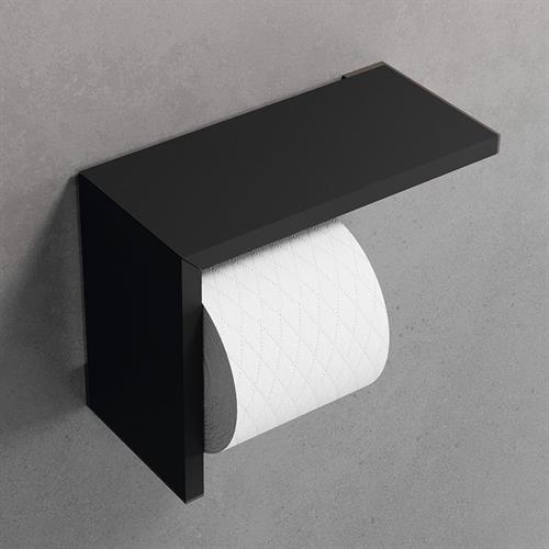 Porte-rouleau simple. Noir mat