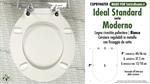 COPRIWATER per wc MODERNA. IDEAL STANDARD. Ricambio DEDICATO. Legno rivestito