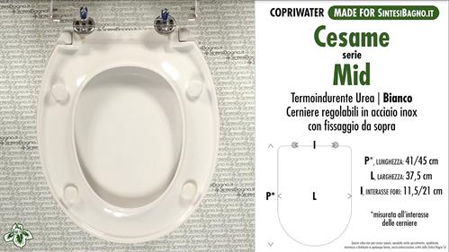 Abattant wc MADE pour MID CESAME modèle. Type COMPATIBLE. Économique