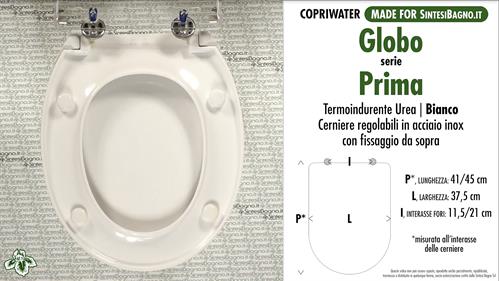 Abattant wc MADE pour PRIMA GLOBO modèle. Type COMPATIBLE. Économique