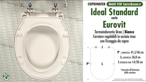 WC-Sitz MADE für wc EUROVIT IDEAL STANDARD Modell. Typ COMPATIBLE. Economic